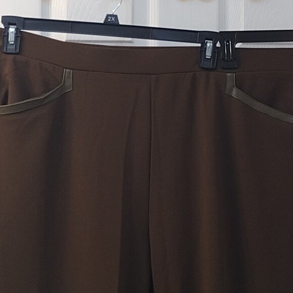 Christian Siriano: Pull-on Wide Leg Pants, Size 2X, Olive Green - Picture 5 of 8